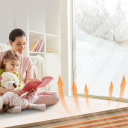 Zealux air to water heat pump and floor heat
